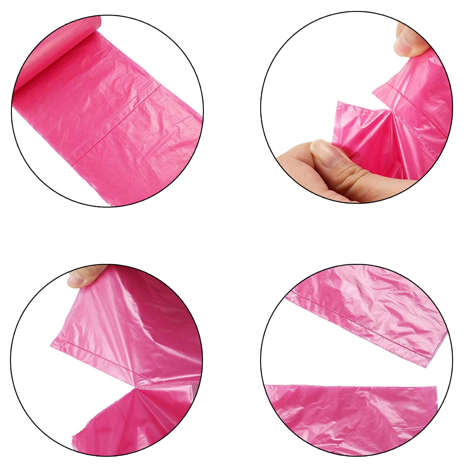 Bolsa de la Basura Sacos de Basura Bolsas de Basura, Color Azul, Verde y Rosa, 25 L, 180 Cuentas