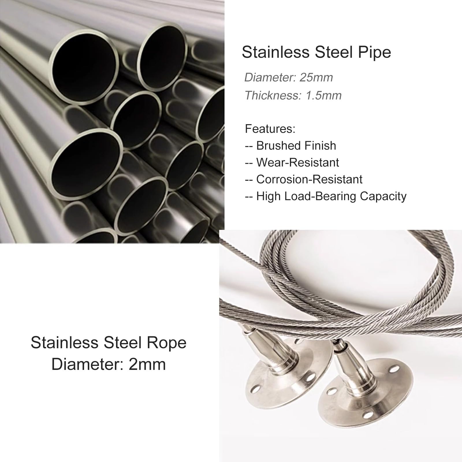 Jcgly Appendiabiti da Soffitto Stand Appendiabiti Regolabile in Altezza, Acciaio Inox, Asta Appendiabiti per Esposizione al Dettaglio, Asta Appendiabiti, Argento(80cm/31inch)
