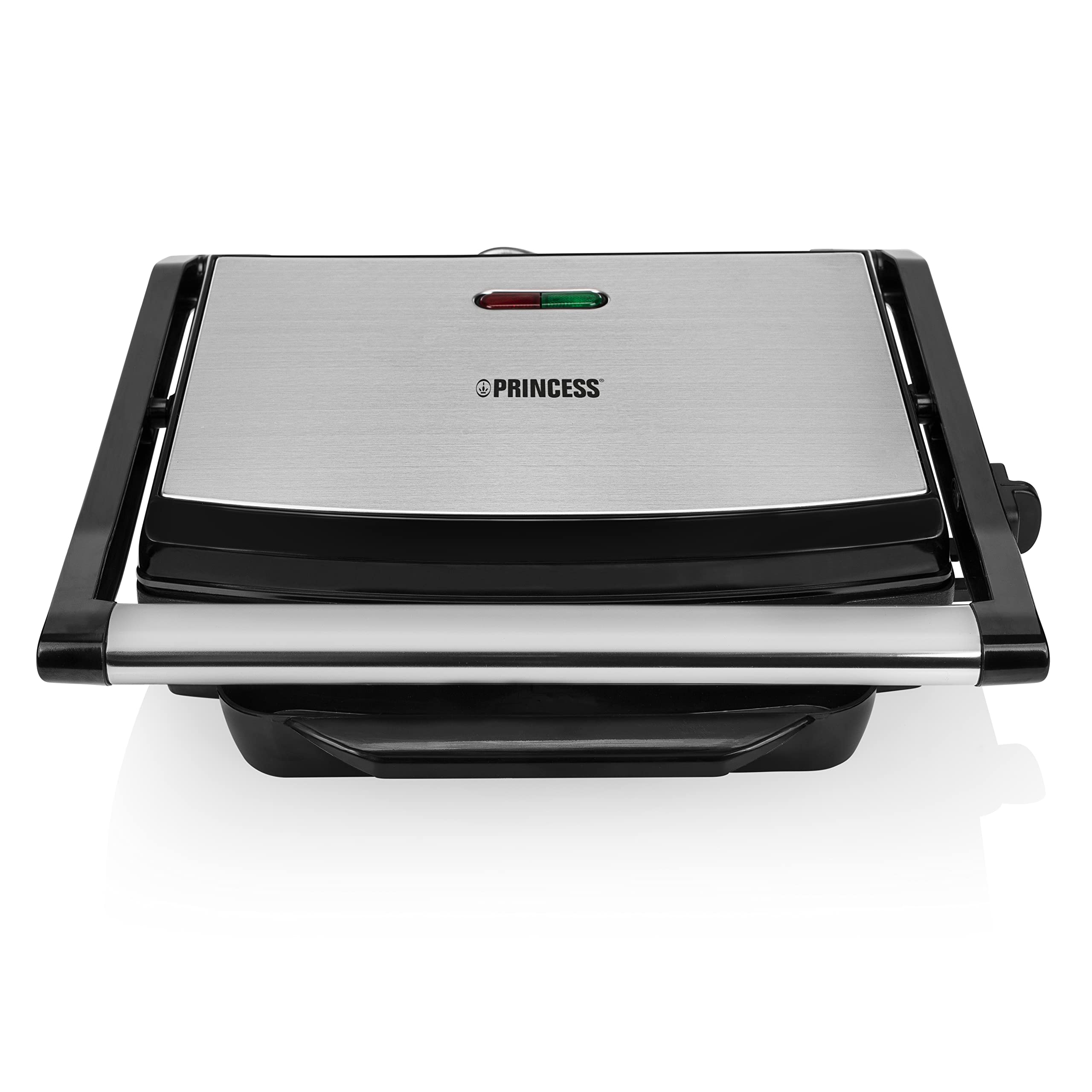 Princess Piastra per Panini Grill 112415, 2000 watt, 30 x 24 cm, Coperchio galleggiante, Nero, Acciaio Inox