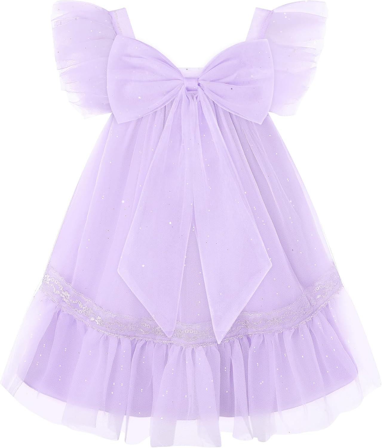 Toddler Girl Tulle Dress Ruffle Sleeveless Summer Girls' Dresses Birthday Wedding Casual 18M-6Y