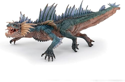 Papo - Dragón de mar - Figura de fantasía realista - 3 años - Colección de fantasía y medieval - Estimula la imaginación y la creatividad - Pintado