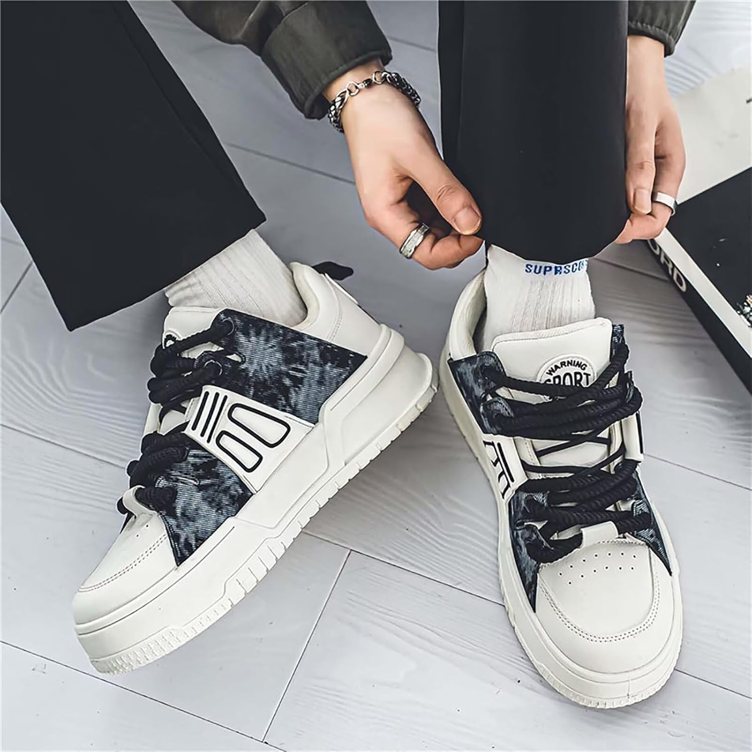 TERBOFIN Men's Skateboard Shoes Casual Athletic Sneakers Comfort Trendy Street Style