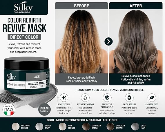 Ash Revive Mask - Color Depositing & Vegan Friendly Organic Hair Mask