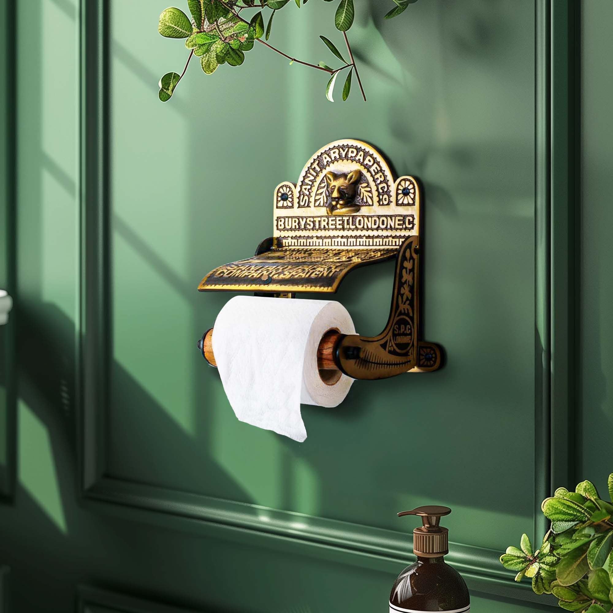 Amazon.co.jp: Toilet Paper Holder Antique Brass Sanitary Tissue
