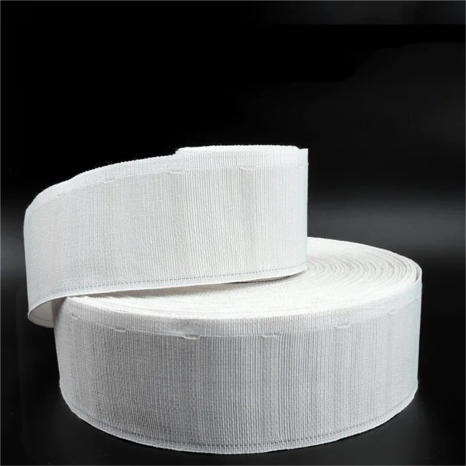 Rufflette pour Rideaux Bande plissée Blanche de 5/10/20 mètres, à Utiliser for Le Rideau, Bande supérieure œillets, Crayon plissé, Crochet, Accessoires(10M)