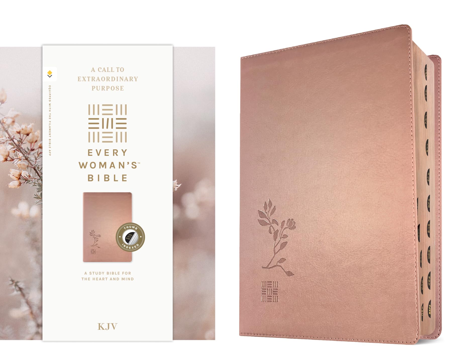 KJV Every Woman's Bible, Filament Enabled (LeatherLike, Rose Gold, Indexed, Red Letter): King James Version, Rose Gold, Filament Enabled Leatherlike, Every Woman's Bible, Indexed, Red Letter