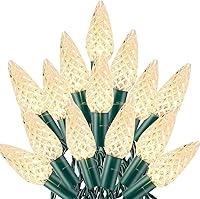 Vista 1 de TW SHINE Luces de Cadena Navideñas C6, 200 LED 66 Pies Luces de Navidad para Exteriores con 8 Modos Temporizador, Impermeables Conectables