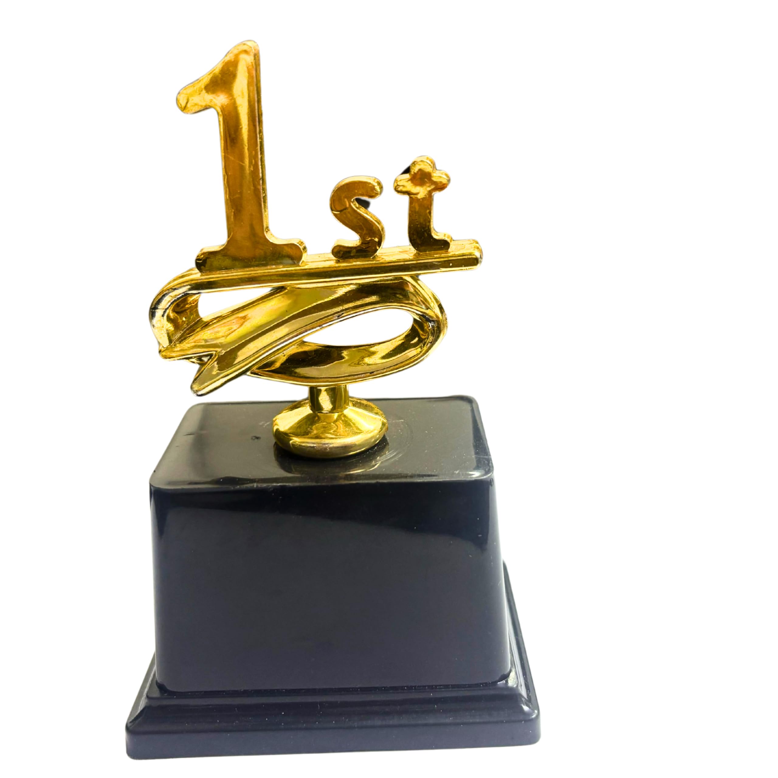 Trophy Awards Set with Gold Finish, 1st 2nd 3rd Place Trophies, Black Base, Competition Recognition