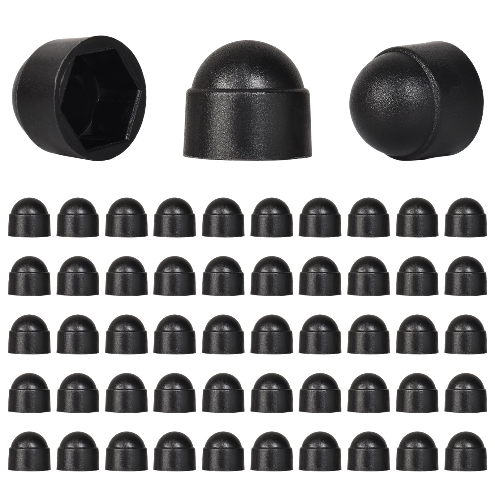 50 Coperture di Protezione per Viti m8, Coperture di Protezione in Plastica per Viti a Testa Esagonale, Adatte per Chiave da 13 mm, Adatte per Viti e Dadi, Prevengono Ruggine e Invecchiamento (M8)