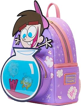 Loungefly Nickelodeon: Fairly Odd Parents Lenticular Timmy Turner with Fishbowl Cosmo and Wanda Mini-Backpack