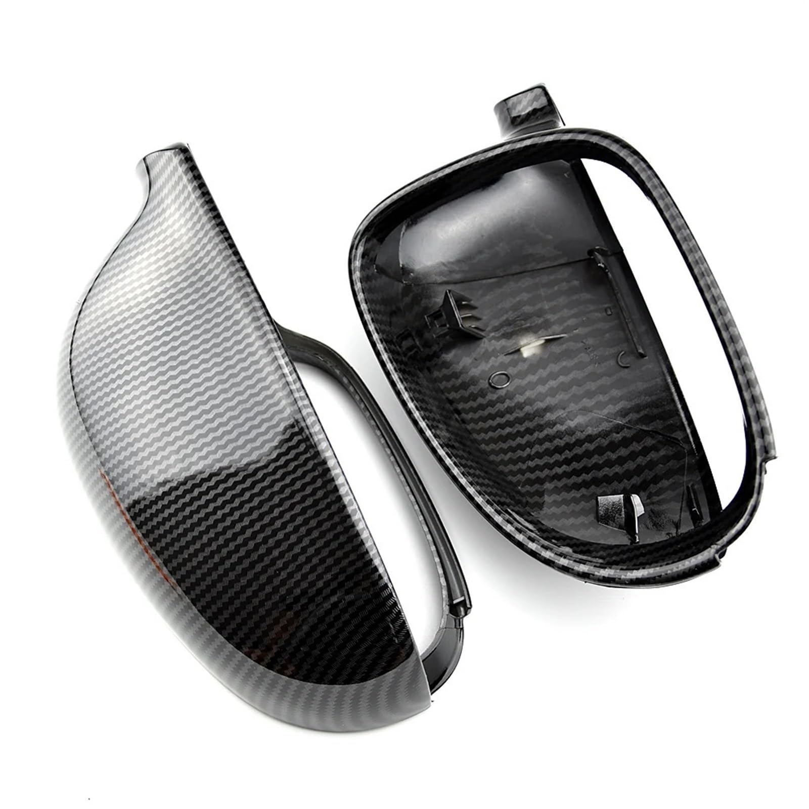Naklejka przeciwmgielna na lusterko Pasuje do VW, pasuje do Golfa MK5 2006, 2007, 2008, 2009 i 2010. Osłona lusterka bocznego 1K0857538/1K0857537, kolor czarny węglowy.(Black)