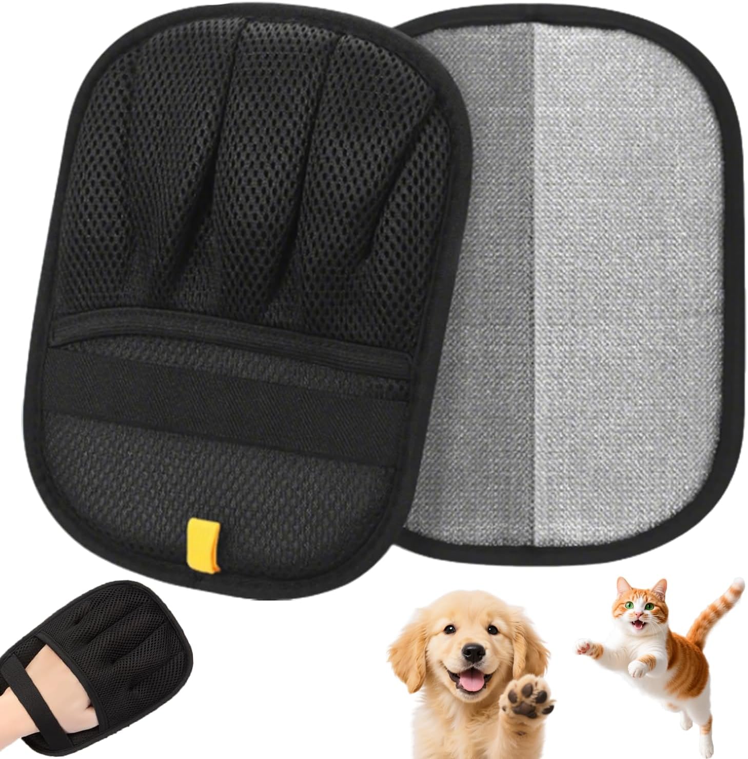 Pet Hair Removal Glove for Cats and Dogs - Electrostatic Pet Hair Remover Glove | Reusable Brush Pet Hair Remover for Couch, Carpet, Car Seat & Laundry 1