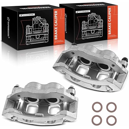 A-Premium Disc Brake Caliper Assembly with Bracket Compatible with Ford & Lincoln Models - F-150 1999-2003 (7700 lb GVW), F-250 1997-1999, Expedition 1997-2002, Navigator 1998-2002 - Front Side