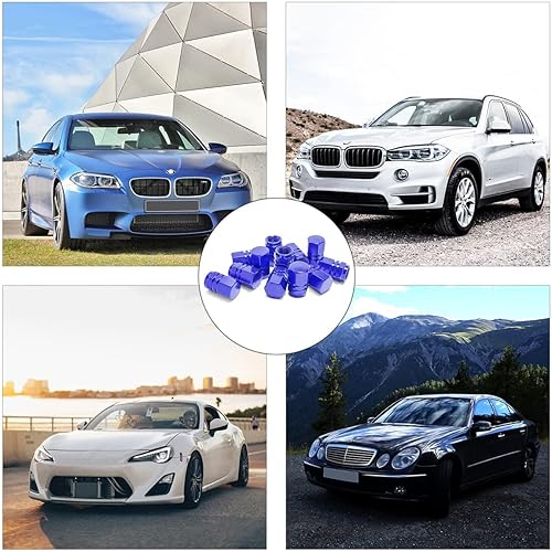 Miniatura 5 de Tapones para válvula de neumático de automóvil, 12 tapas de válvula de vástago de neumático, tapas de válvula de rueda, diseño en forma hexagonal a