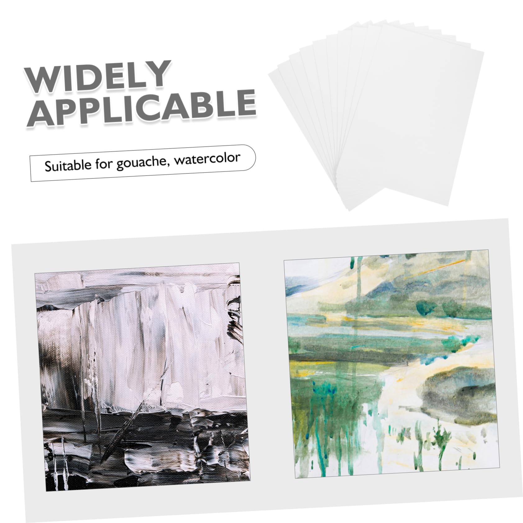Papier Aquarelle Texturé 8k 600g, 10 Feuilles Blanches