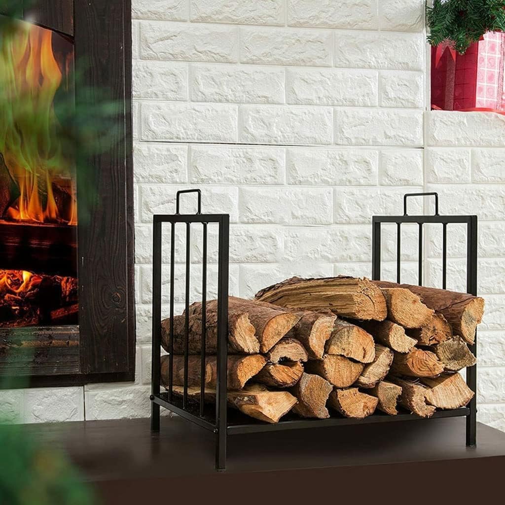 Outdoor Fireplace Firewood Rack Firewood Holder Firewood Rack Wood Rack for Firewood Heavy Duty Fire Wood Rack Outdoor Indoor Log Rack Firewood Holder Wood Log Store