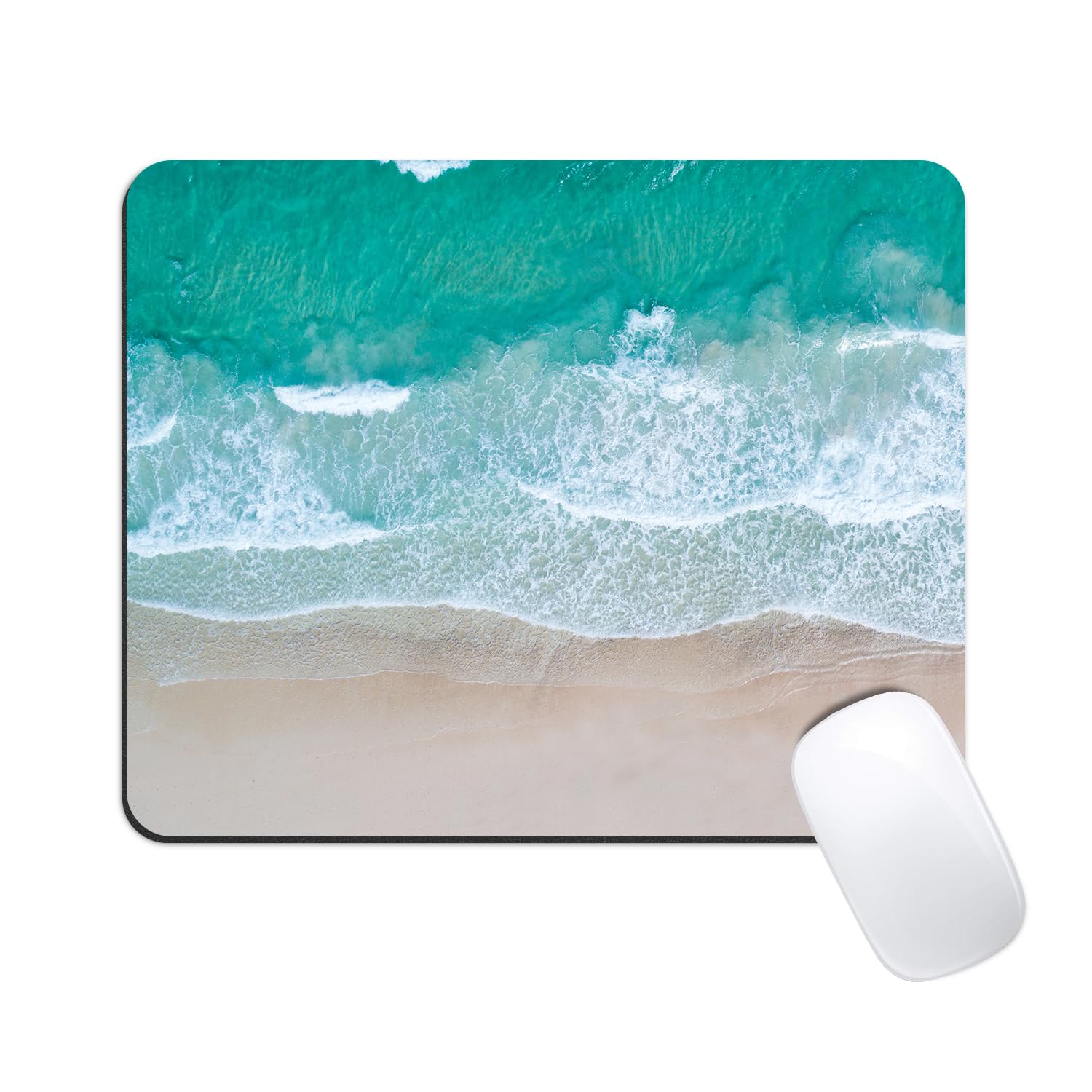 DynippyMouse Pad [56% Larger] Gaming Mouse Pads Non-Slip Rubber Base Mousepad Rectangular Mouse Mat for Desktop Computer Laptop Gaming Office & Home 11.8x9.8x0.12 inches - Sandy Beach
