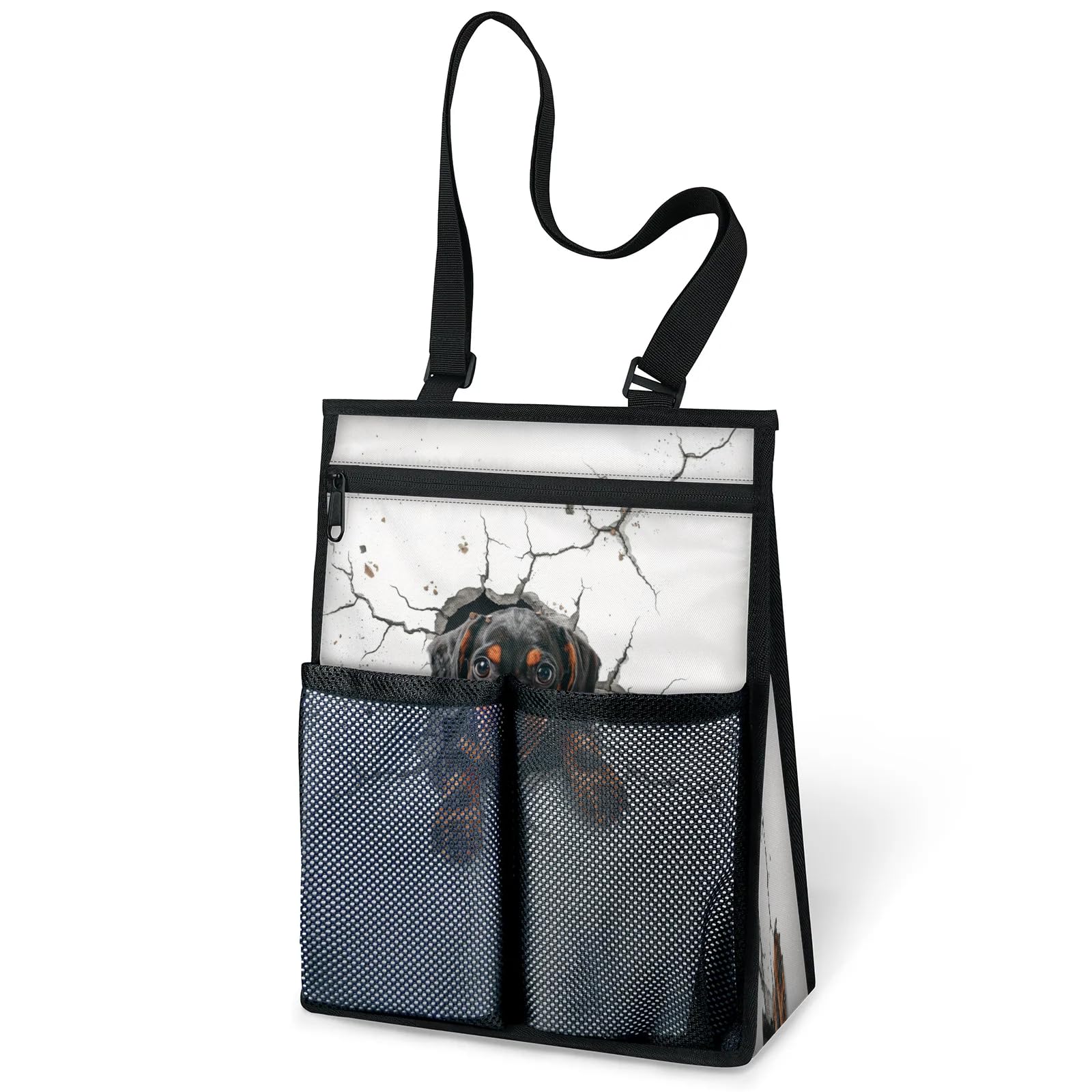 Ourtheme Ddachshund Puppy Dog Portable Shower Bag for Travel Gym Camp Beach Tote Shower Caddy Bags Hanging Toiletry