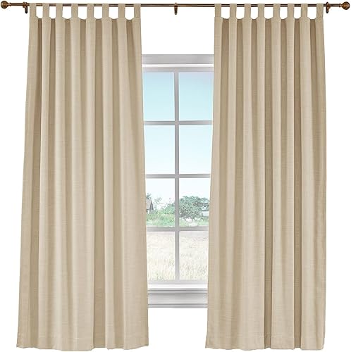 Miniatura 1 de cololeaf Cortina de lino extra larga, con aislamiento temático en la parte superior del cuarto del bebé y cortinas de cuidado infantil para sala de