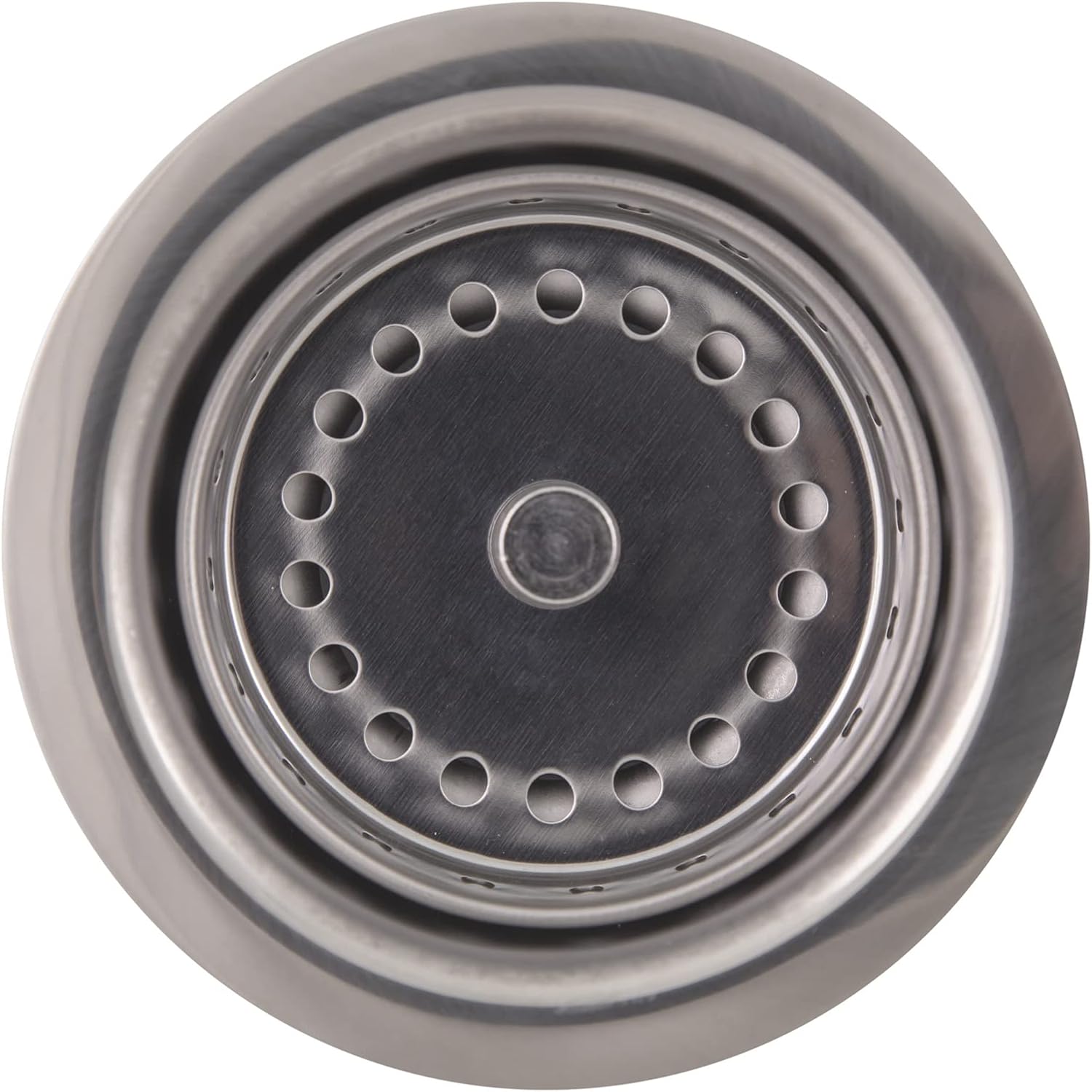 Design House 542985 Kitchen Sink Anti-Clogging S304 Stainless Steel Drain Strainer with Food Waste Catching Basket and Spring Clip