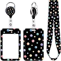 Vista 29 de Soporte para tarjetas de identificación de conciencia sobre el autismo y clip de carrete retráctil, lindo cordón para llaves de rompecabezas