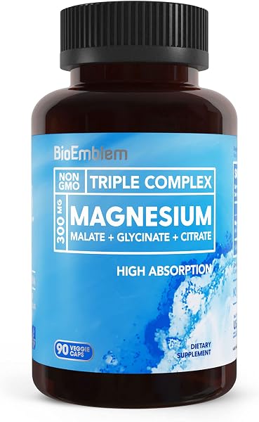 BioEmblem Triple Magnesium Complex Supplement 90 Capsules