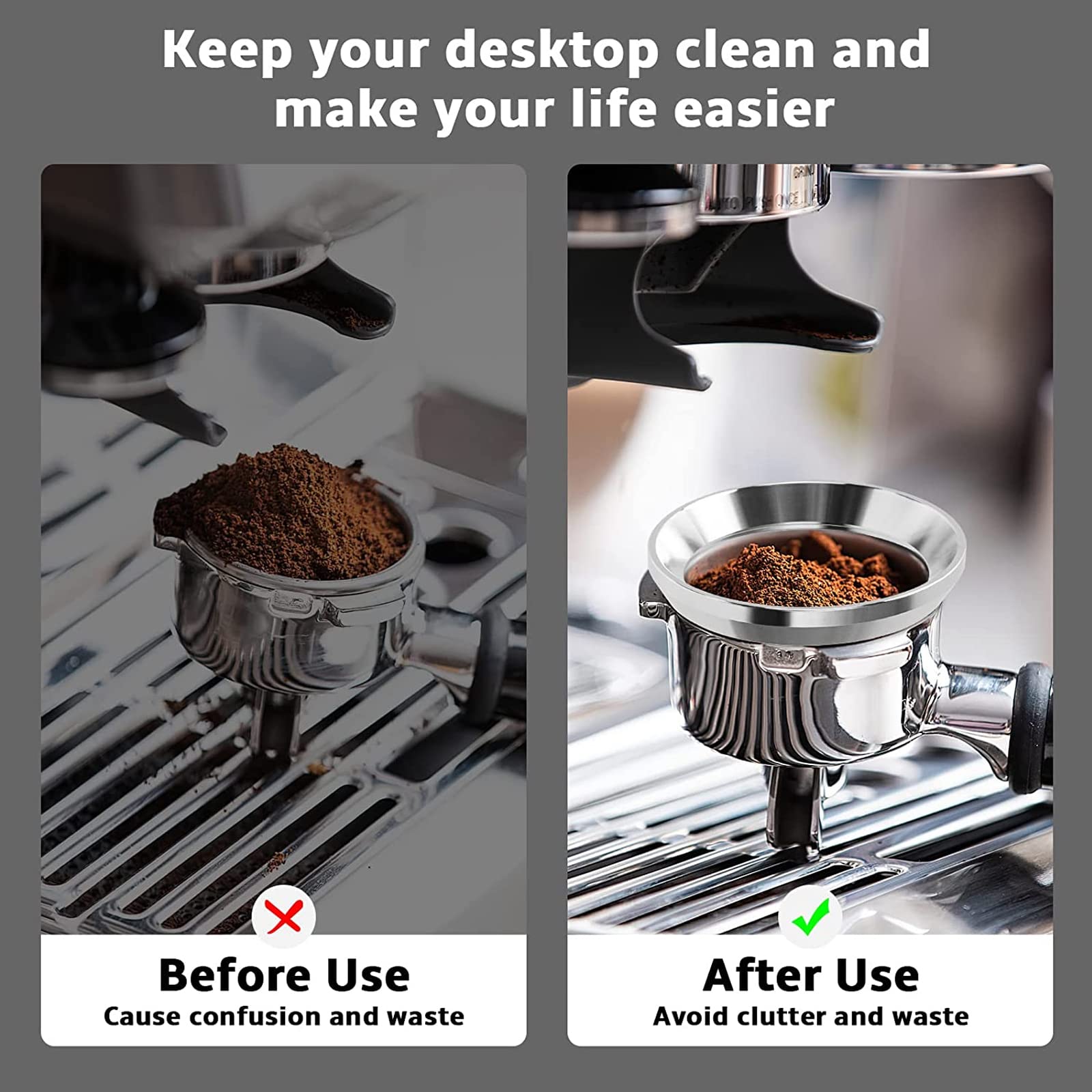 Anneau Dosage Café 51mm - Aluminium Pour Machine à Espresso, Dosage Précis