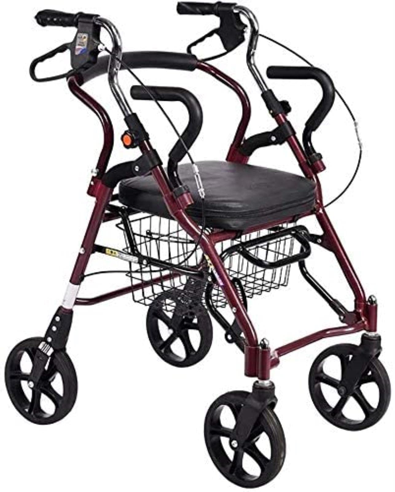 Rollator Walker Rama spacerowa Standardowy chodzik Rollator Regulowany chodzik z siedziskiem Dla osób starszych, niepełnosprawnych i pacjentów o ograniczonej sprawności ruchowej Comfortable