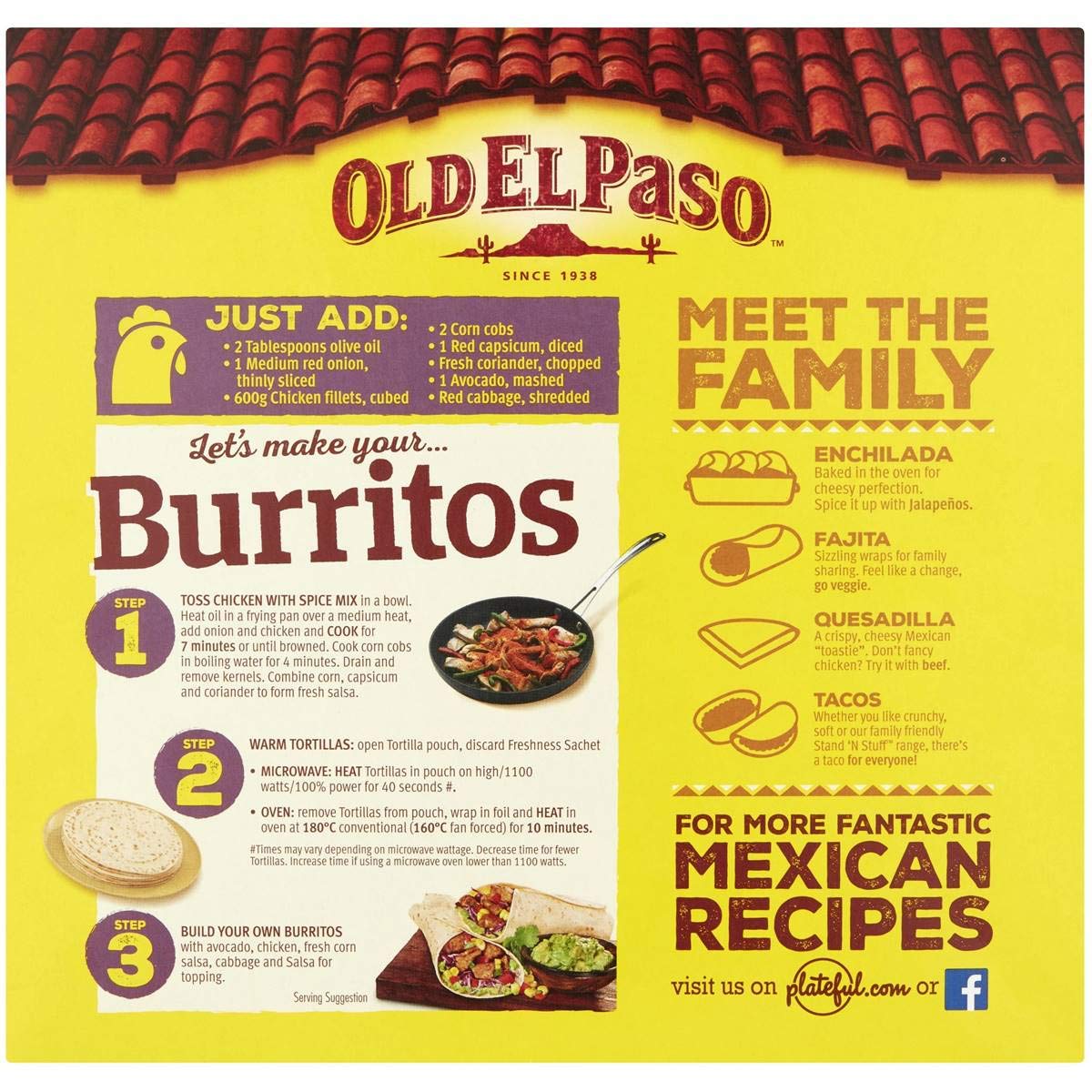 Old El Paso Burrito Kit 485gm