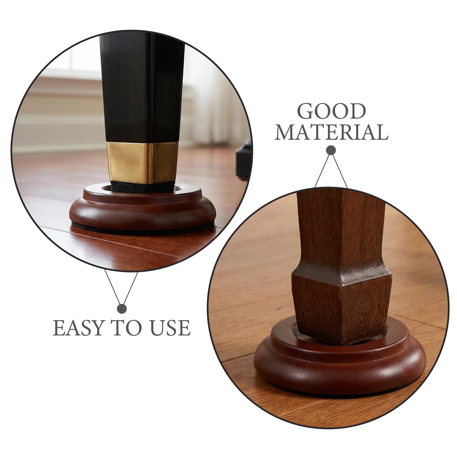 Operitacx 8pcs Patins en Bois et Eva pour Piano Droit et Piano à Queue Antivibrations et Antidérapants Protection du Sol pour Appartements et Maisons Multiniveaux