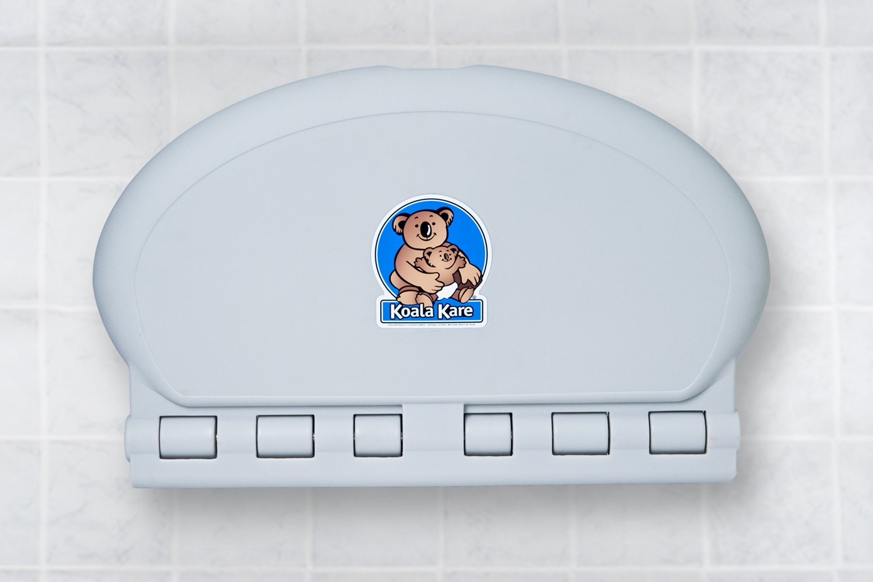 Oval Wall Mounted Baby Changing Station by Koala Kare – One Size, Polyethylene, Grey, Model 716954008930