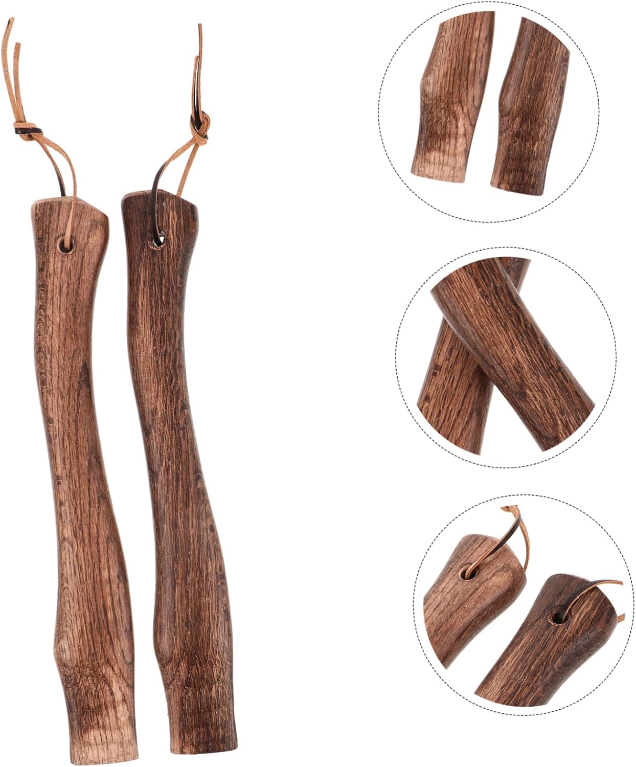 Yardwe 2Pcs Wooden Hatchet Handle Replacement Ergonomic Non Slip Grip for Axes Durable Construction for Outdoor DIY Tool Repair and Camp Use