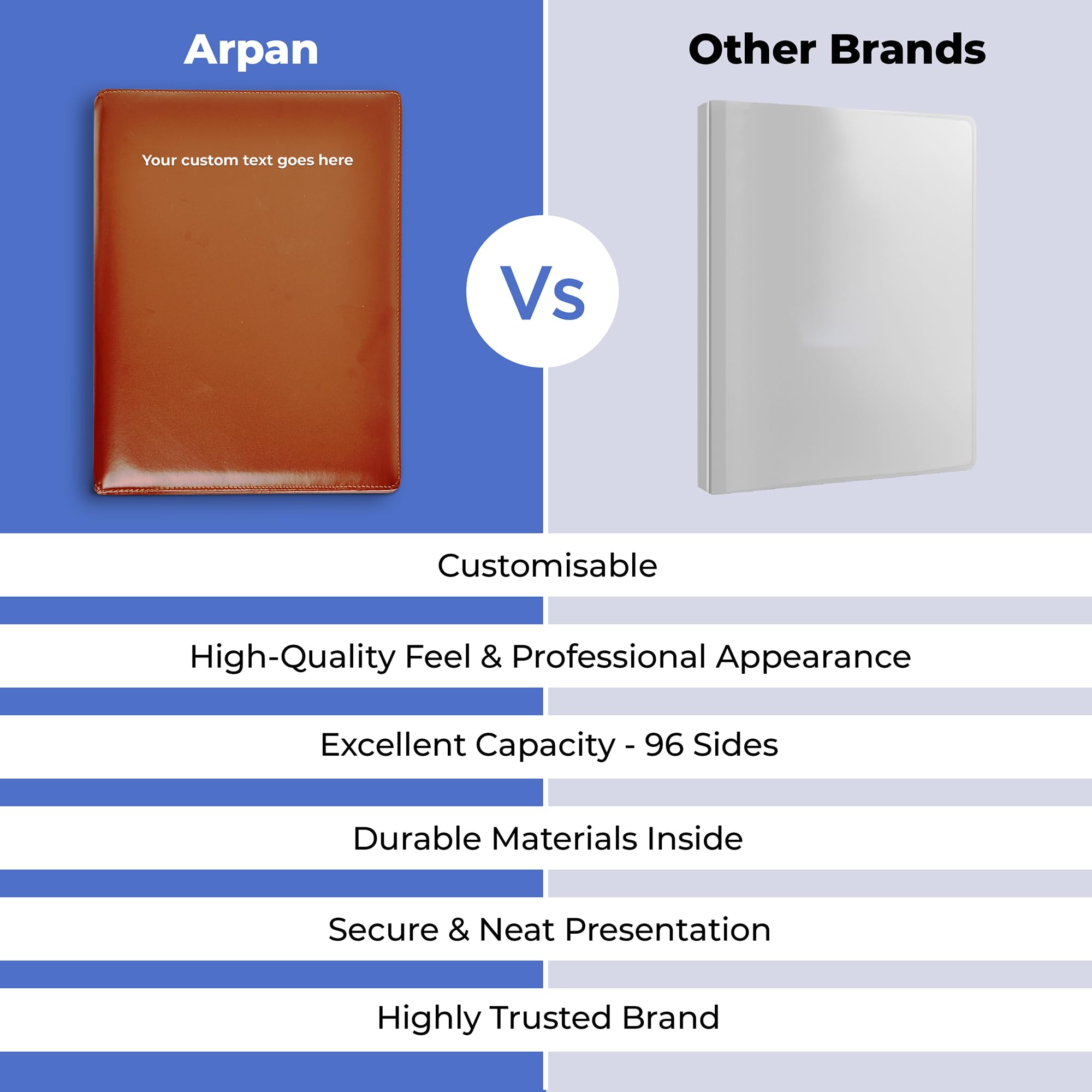 Arpan Präsentationsmappe A4 - 24 Taschen Portfolio Für Dokumente & Bewerbungen