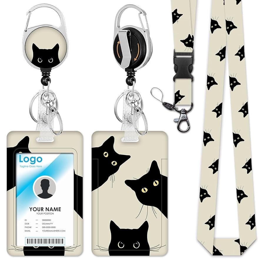 Prestige Medical S14 - Retracteze ID Holder - Daisy - Green Scrubs