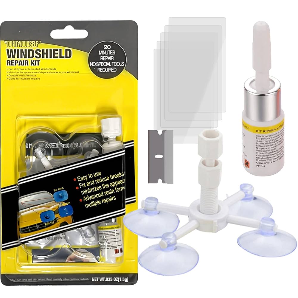 zeBrush Windshield Repair Kit,Auto Glass Repair Kit for Fix Chip Scratch, Bulls-Eye, Star-Shaped and Half-Moon Cracks : Amazon.in: Car & Motorbike
