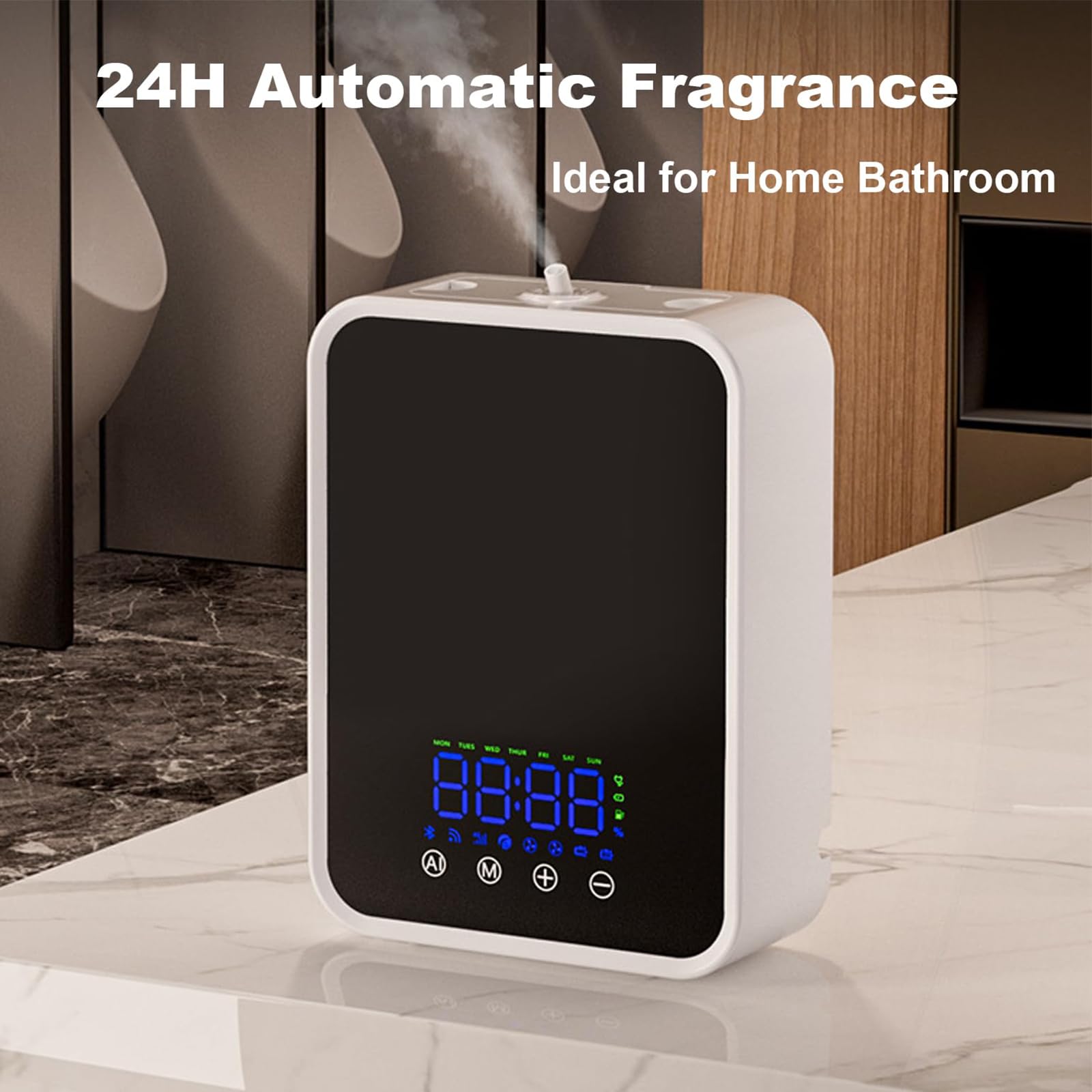 Diffusore di Profumo Smart Professionale, Macchina senza Acqua 600 m³ | Controllo tramite App e Touch, 4 Modalità, Capacità 300 ml, Uso a Parete o da Tavolo per Hotel, Uffici e Spa(white)