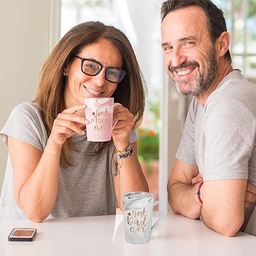 Miniatura 4 de Regalo para mamá papá  Taza de café Best Mom Dad Ever  Regalos de cumpleaños de Navidad para padres de hija hijo  Regalo de aniversario para pareja