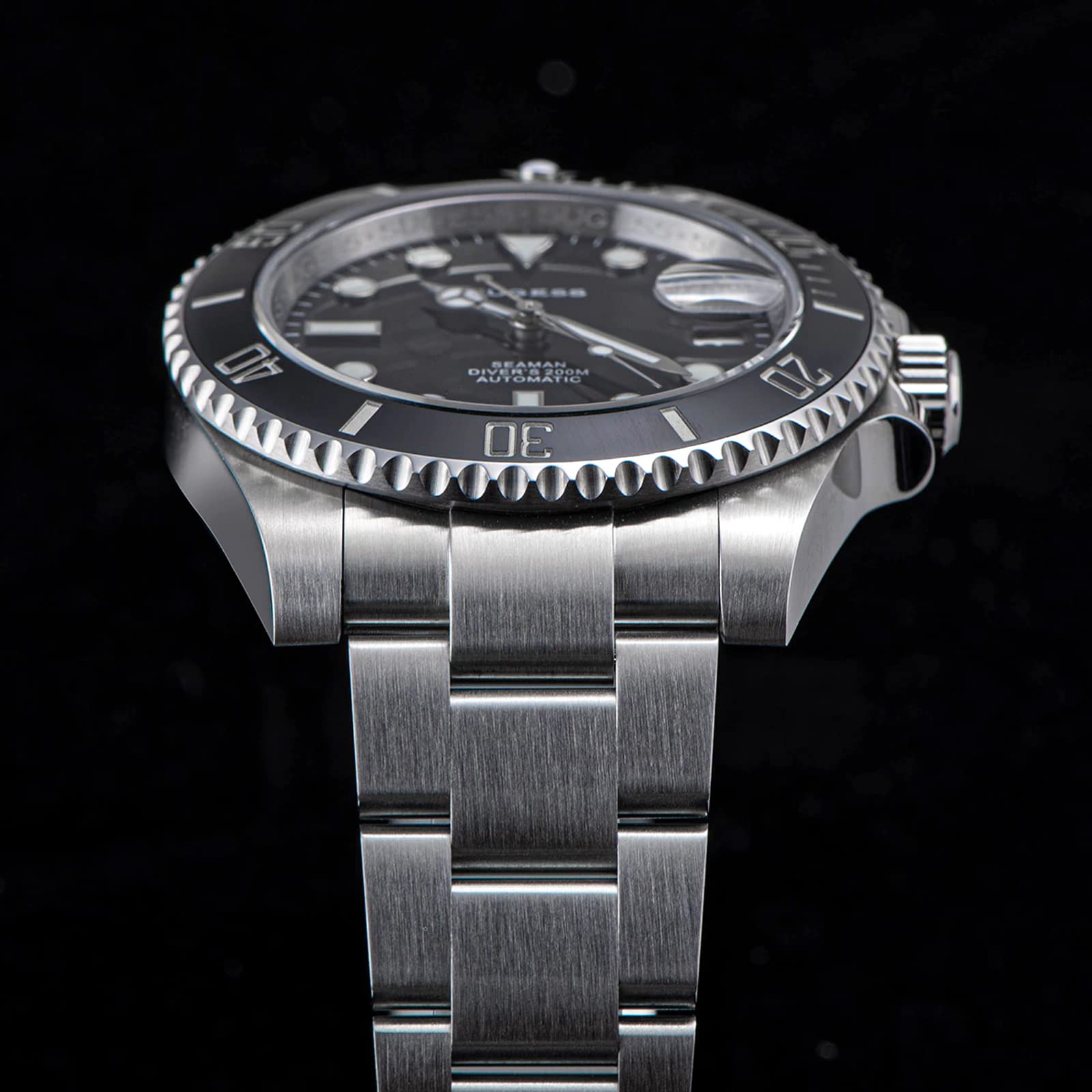 High-Beat 28800 bph Ocean Star 200M Wasserdichtigkeit 316L Edelstahl Keramik Lünette Automatik Mechanische Taucher Herren Armbanduhr SW116610LN, Silber, Armband
