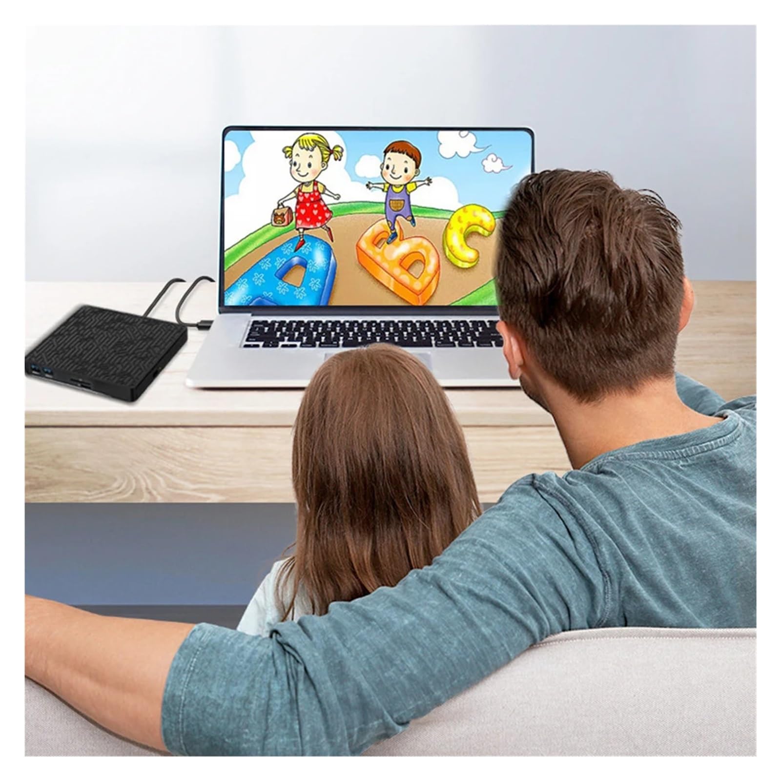 Graveur De DVD 2 Mo, Lecteur CD-ROM avec Carte SD/TF Blue Ray CD Burner USB3.0 for Ordinateur De Bureau