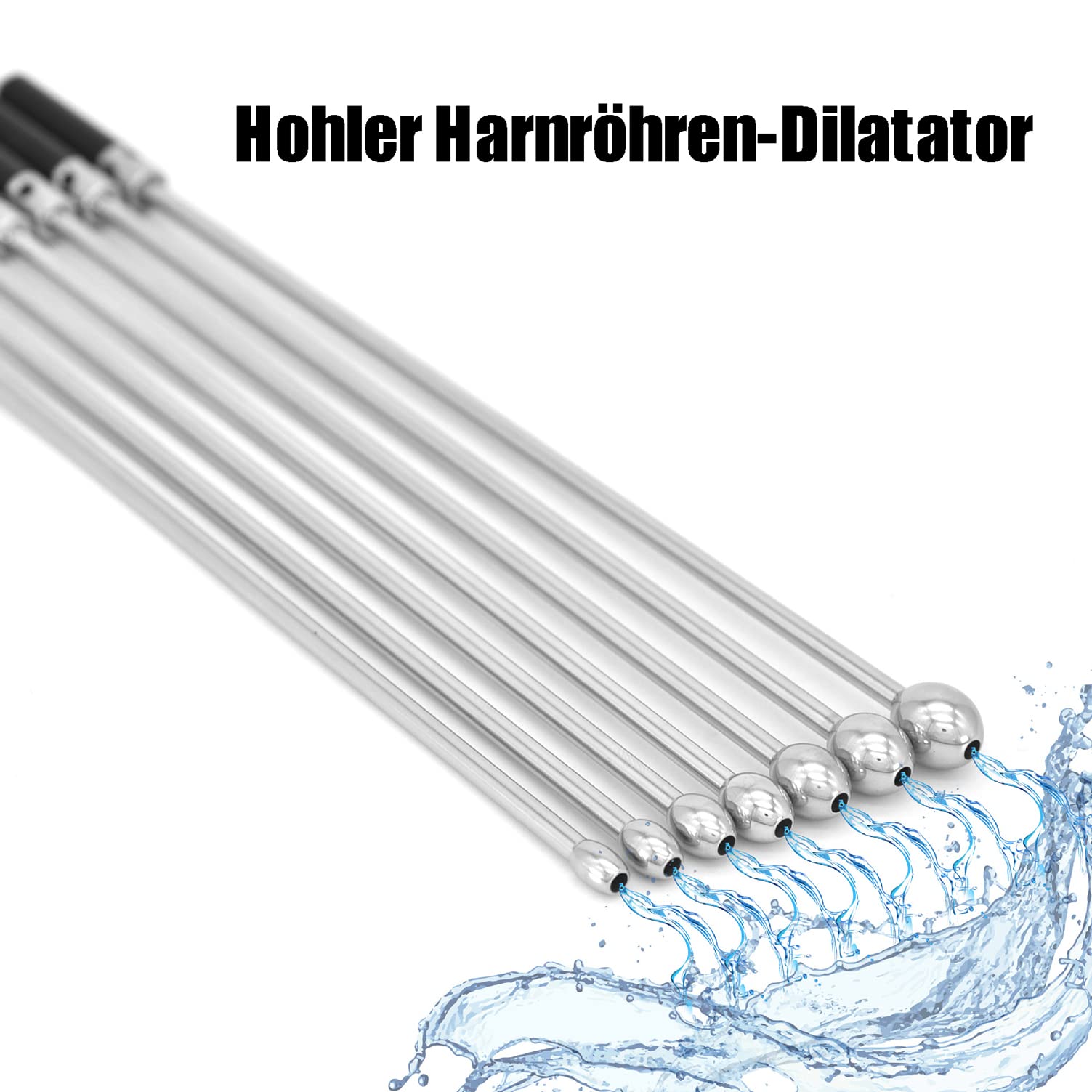 Elektroschock Metall Penis Plug Mit Elektrode Penisring Elektrostimulation Harnröhren Katheter Urethral Dilatoren & Hoden Reizstrom Patch Penis Masturbation Sexspielzeug Für Männer,Weiß,9mm