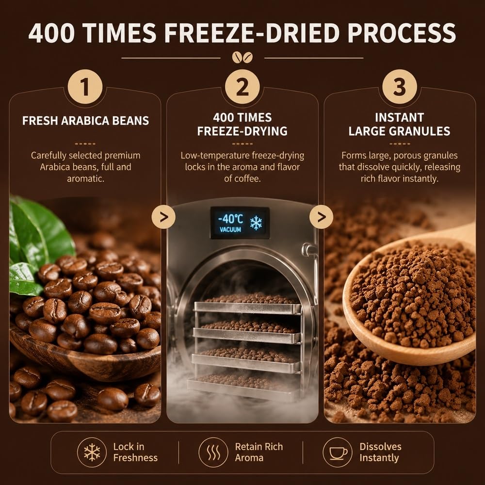 Caffè nero liofilizzato Classic No.8 Cold Brew, granuli grandi 100 g