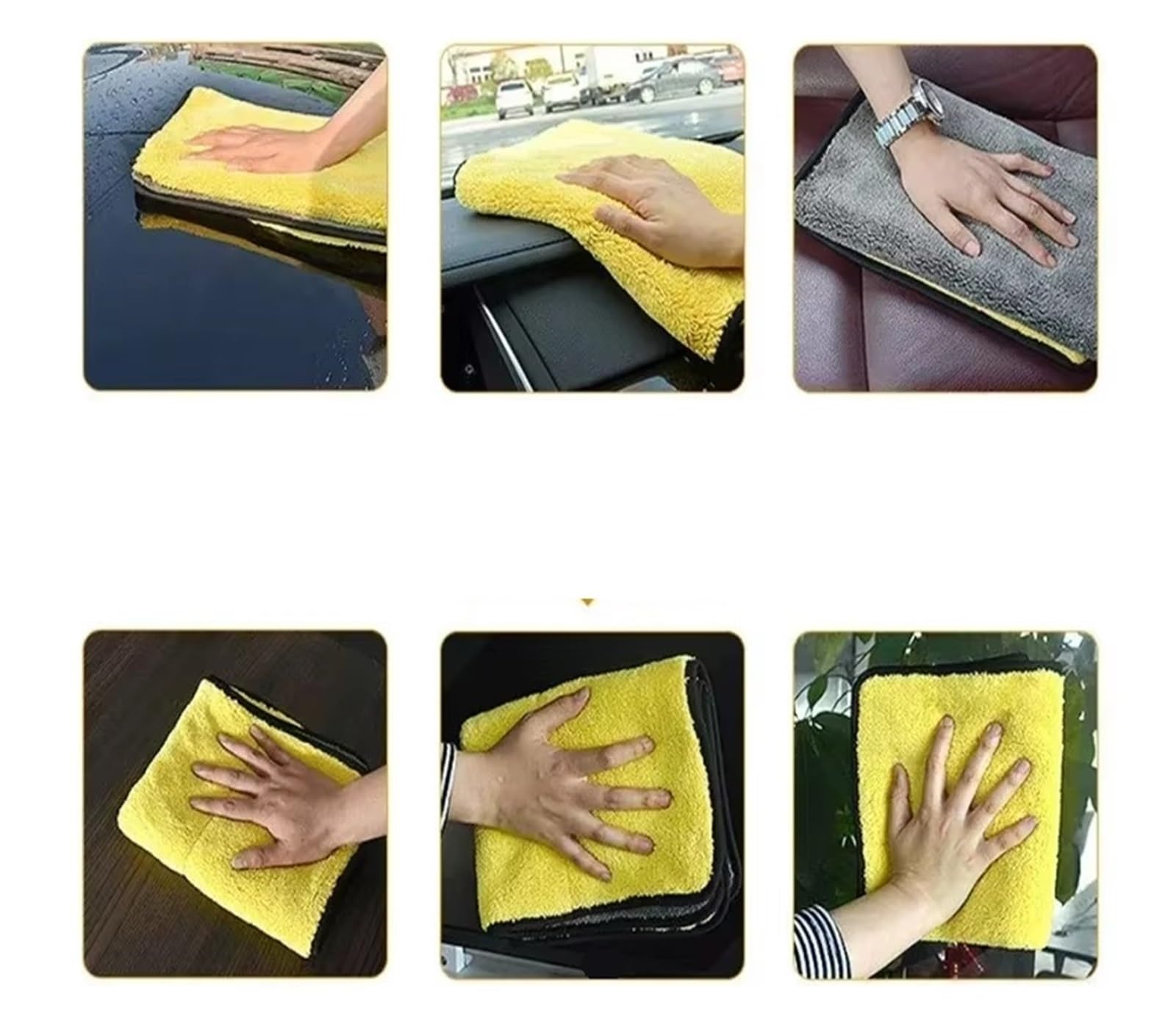 10-20PCS Ultra Fiber Car Wash Towel - Microfiber Coral Fleece Cleaning Cloth for Home and Care 30x60x20pcs — view 6