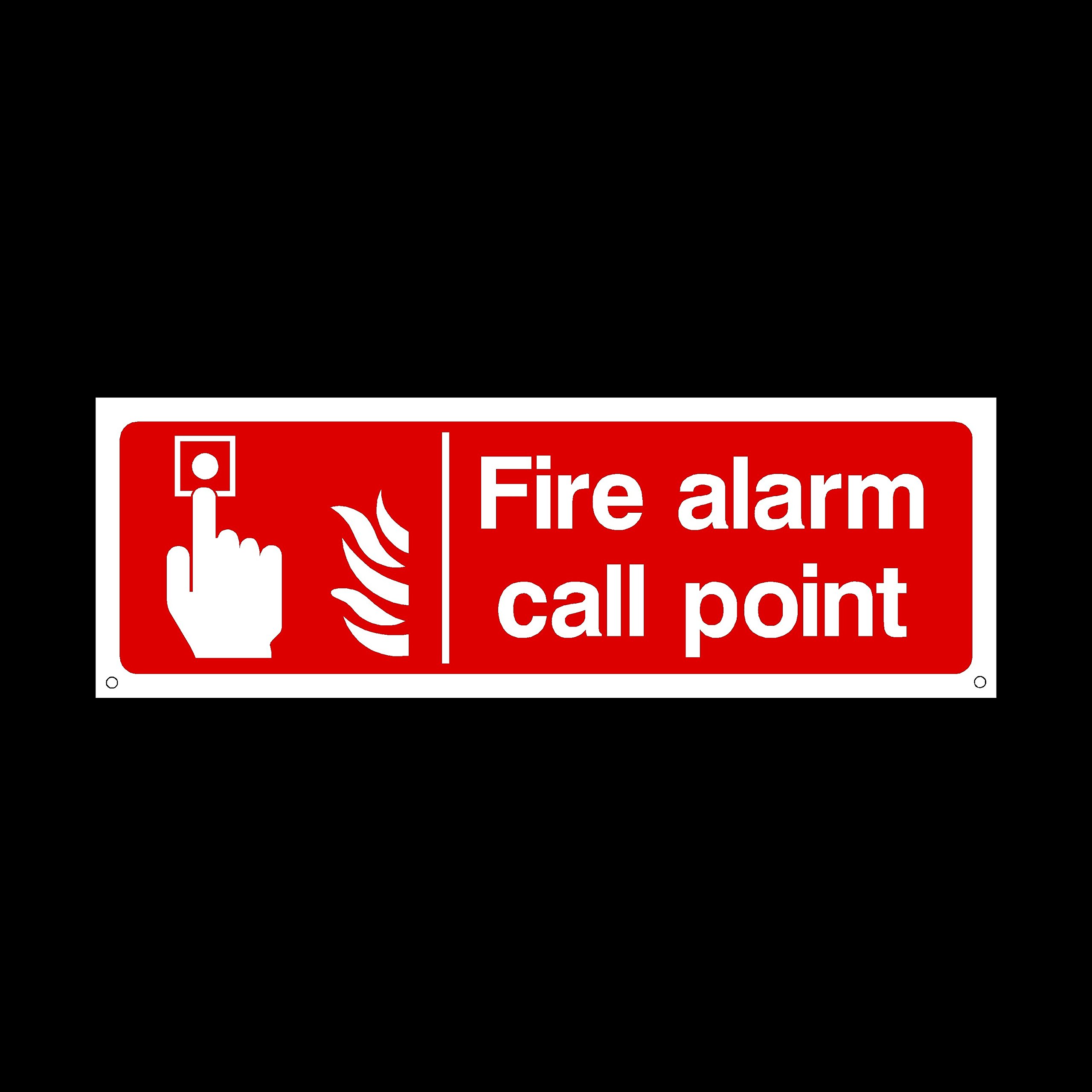 Ussp&S Fire Alarm Call Point 300X100mm Plastic Sign - Fire/Emergency/Exit/Alarm/Push/Extinguisher/Assembly (Misc76)