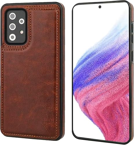 Miniatura 2 de ONETOP - Funda tipo cartera compatible con Samsung Galaxy A52 con soporte para tarjetas, funda de piel sintética con ranuras para tarjetas, doble