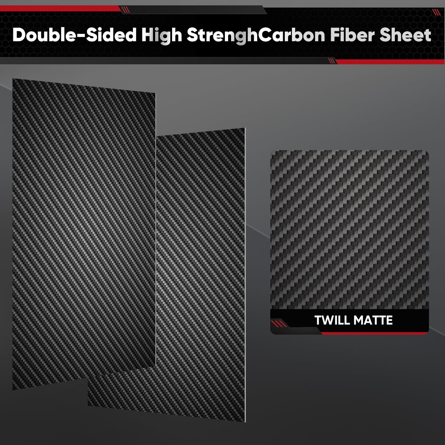 3K Carbon Fiber Sheet - Matte Black -5