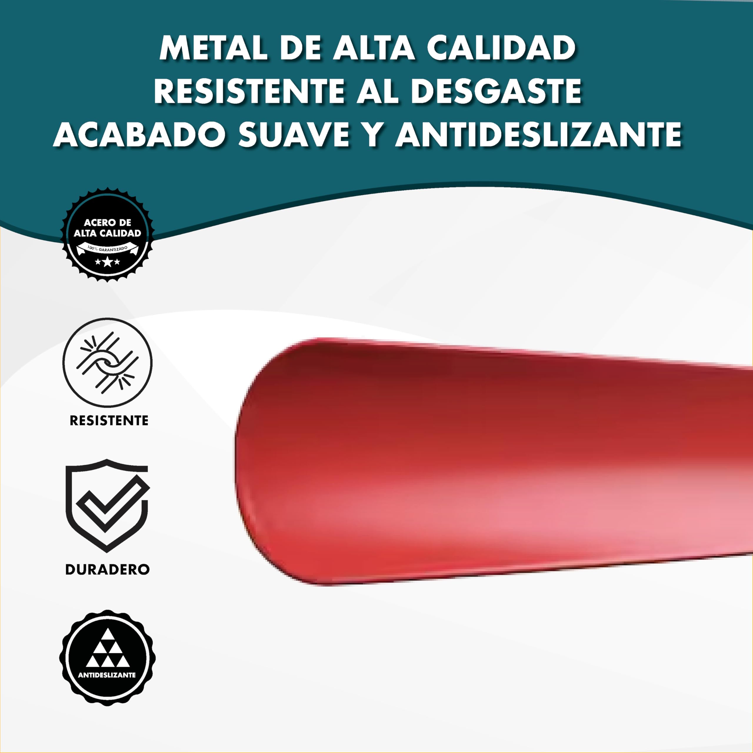PIMEDA Calzador Metálico Rojo Ergonómico Antideslizante Resistente para Botas Zapatos Hombre Mujer