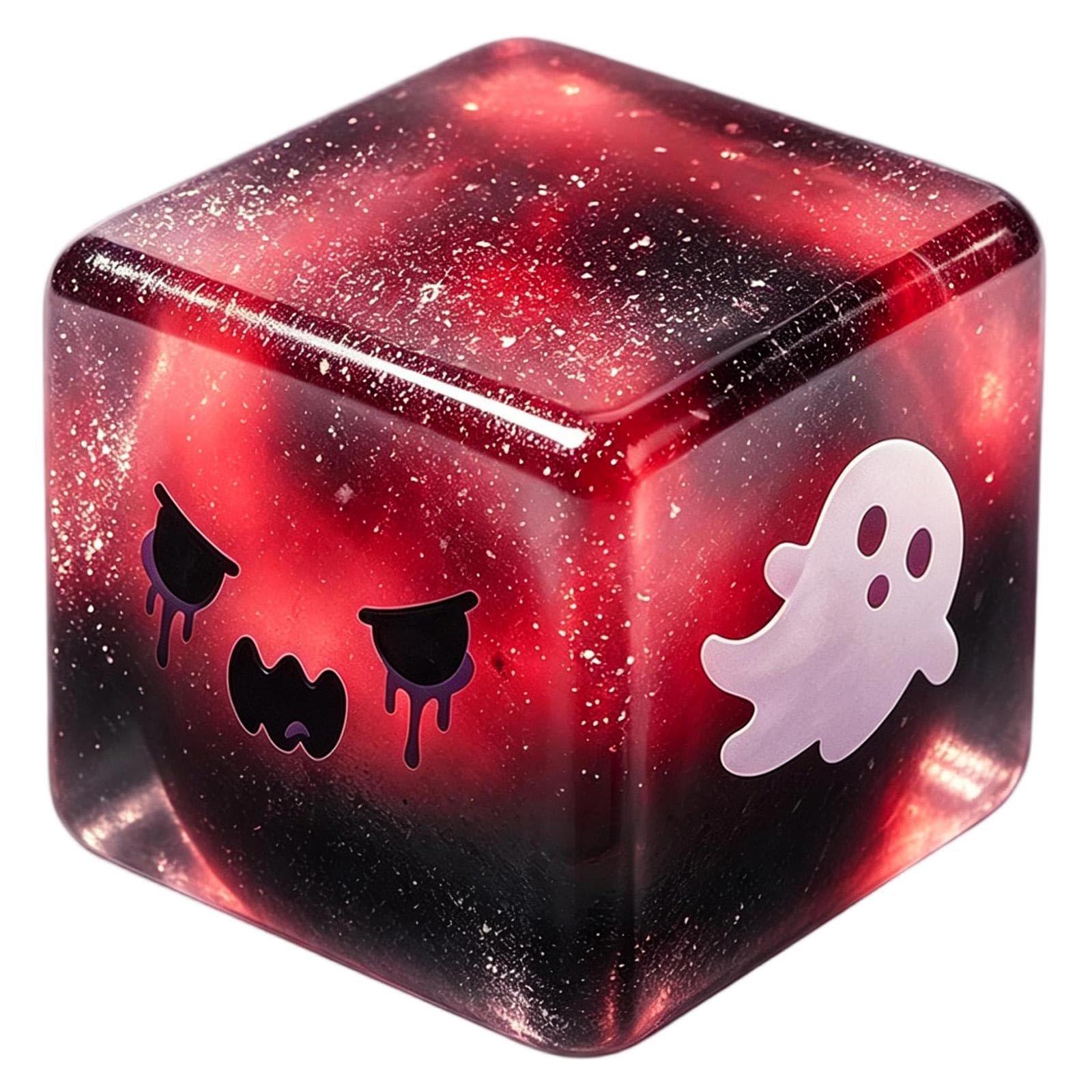 Halloween Ghost Cube Squishy Stress Ball (Wine)