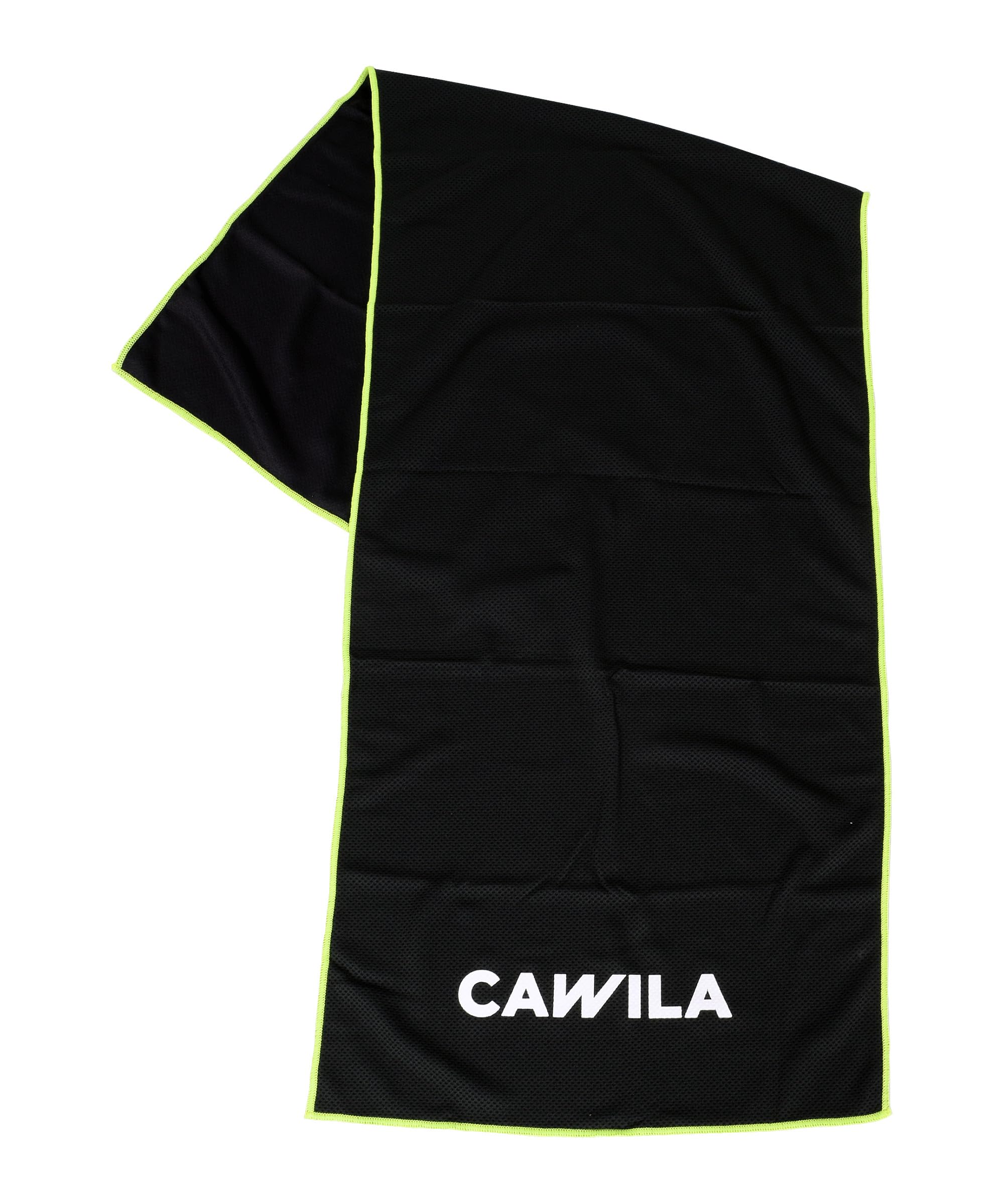 Cawila Academy Ice Towel, Kühltuch, kühlendes Handtuch für Sport und Fitness, schwarz/Neongelb Ohne Geschlecht
