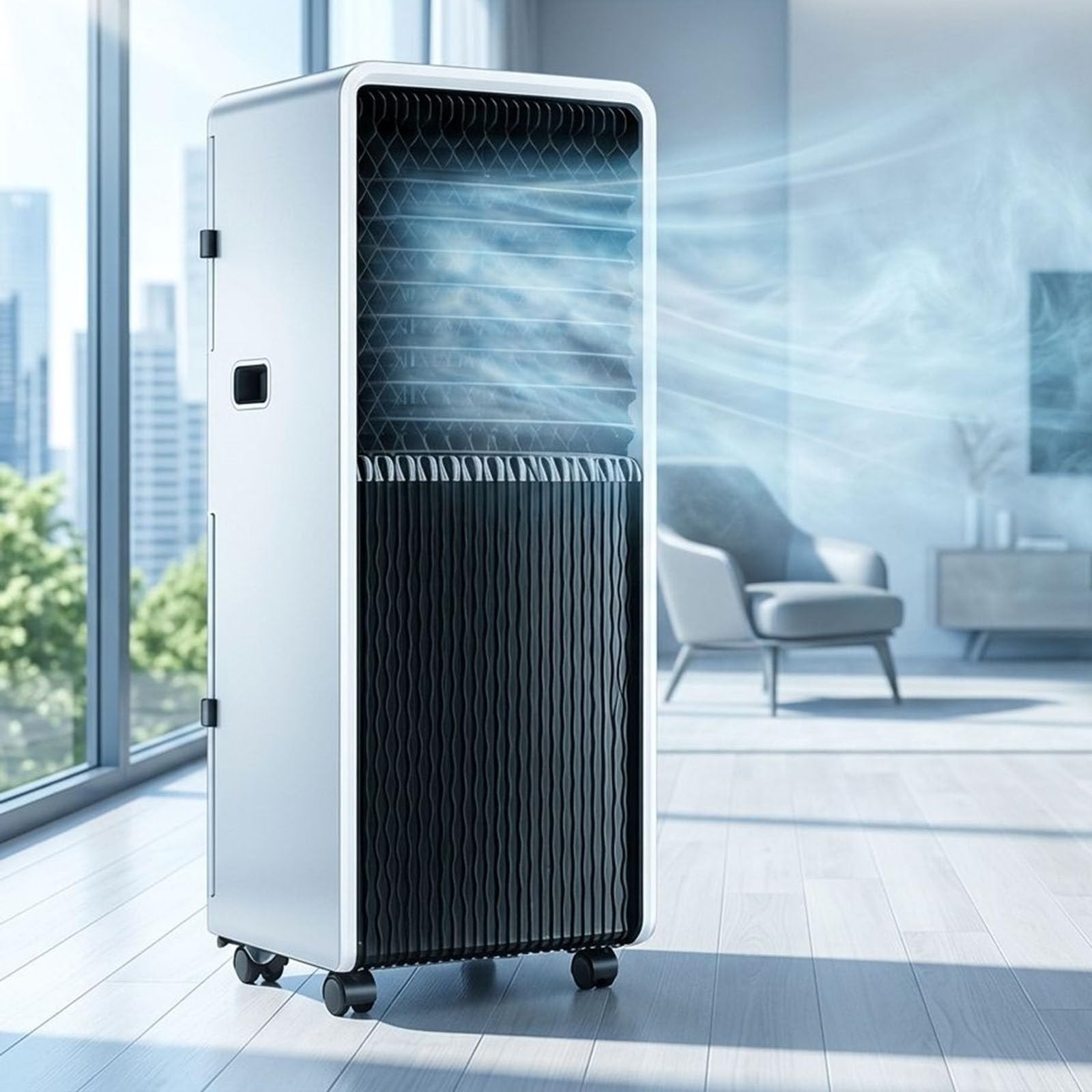 Condizionatore d'Aria Portatile da 12000 Btu, Condizionatore d'Aria Mobile Inverter 4 in 1 con Raffreddamento, Riscaldamento, Deumidificazione E Ventilazione, Timer 24 Ore, Telecomando
