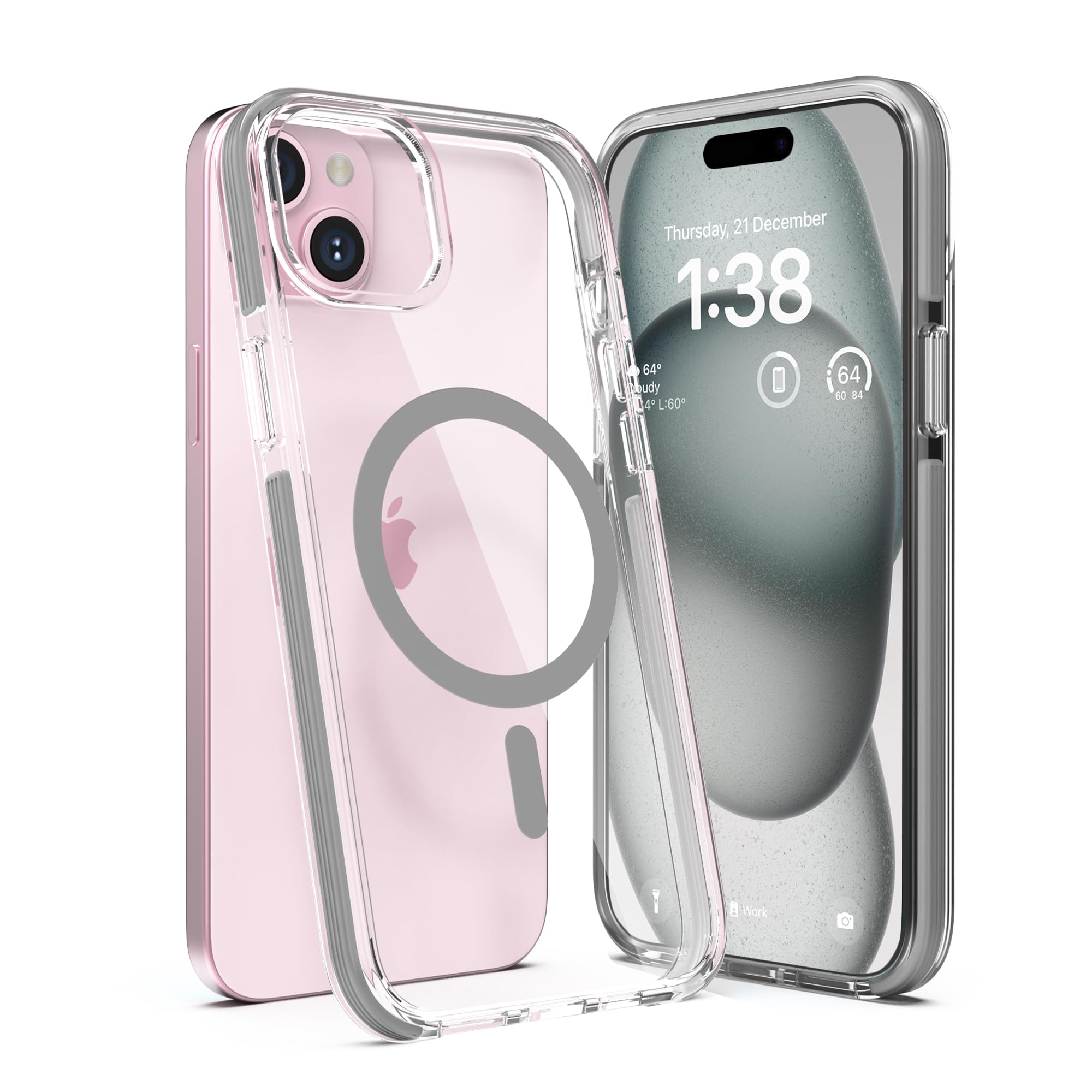 fusegear Premium Clear case for iPhone 15 - Extra Protection Layer | Dual Layer | Magsafe Compatible | Screen and Lens Protection | 12ft Drop Tested | (Transparent | White, iPhone 15) (B0CSFQMG6R) Amazon Price History, Amazon Price Tracker